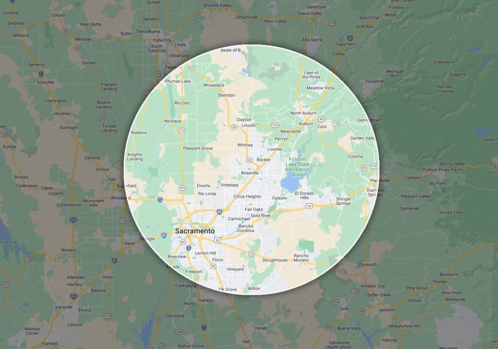 Triark Roofing service area map